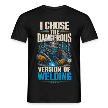 Underwater Welder Underwater Welder - Men's T-Shirt - black - Front - AI Model Male 178 light (178cm)