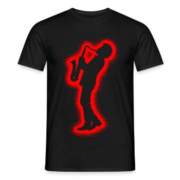 Saxophonist Saxofon Herren Jungen Saxophon Kinder - Männer T-Shirt - Schwarz - Vorne - AI Model Male 178 light (178cm)