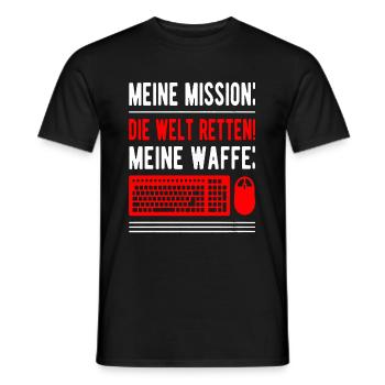 Gaming Gamer Gaming Gaming Gaming Gaming - Männer T-Shirt - Schwarz - Vorne - AI Model Male 178 light (178cm)