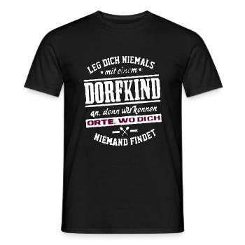 Dorfkind Dorfkinder Dorf Dörfer Dorfkind - Männer T-Shirt - Schwarz - Vorne - AI Model Male 178 light (178cm)