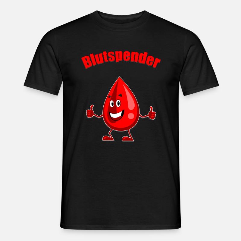 Blutspender Blutspende Geschenkidee Geschenk - Männer T-Shirt - Schwarz