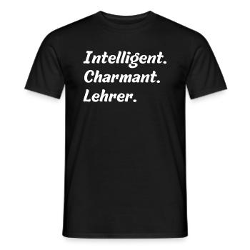 Intelligent. Charmant. Lehrer - Männer T-Shirt - Schwarz - Vorne - AI Model Male 178 light (178cm)