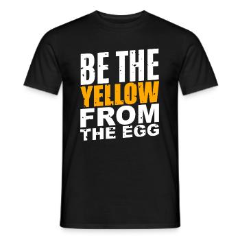 Soyez le jaune de l’œuf - T-shirt homme - noir - Devant - AI Model Male 178 light (178cm)
