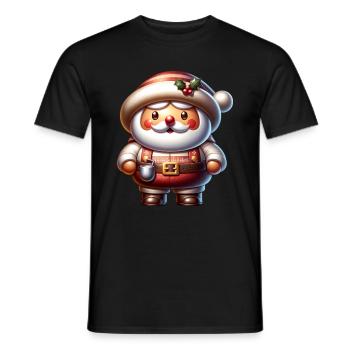 Santa Claus Christmas - Men's T-Shirt - black - Front - AI Model Male 178 light (178cm)