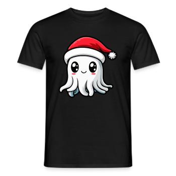Jellyfish Christmas - Men's T-Shirt - black - Front - AI Model Male 178 light (178cm)