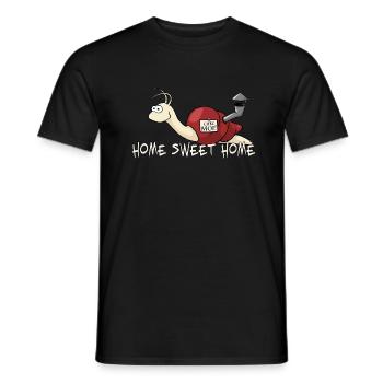 Snail Home Home Sweet Home Comic Gift - Men's T-Shirt - black - Front - AI Model Male 178 light (178cm)