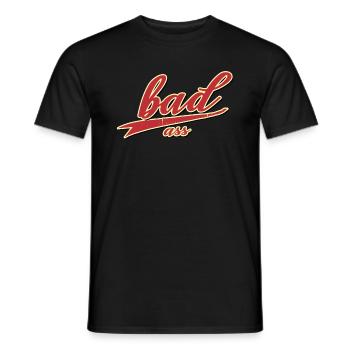 bad ass boy asshole bandit ganowe dieb mugger cap - Männer T-Shirt - Schwarz - Vorne - AI Model Male 178 light (178cm)