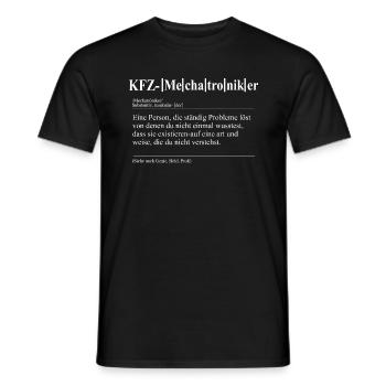 KFZ - Mechatroniker Lustige Berufs Definition - Männer T-Shirt - Schwarz - Vorne - AI Model Male 178 light (178cm)