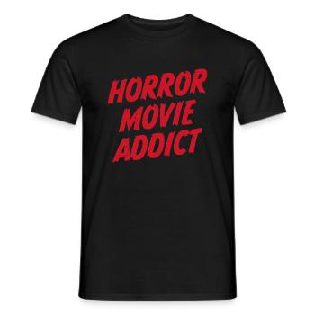 Accro aux films d’horreur - T-shirt homme - noir - Devant - AI Model Male 178 light (178cm)