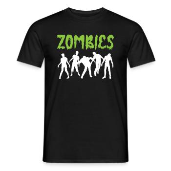Zombie T-Shirt Halloween - T-shirt homme - noir - Devant - AI Model Male 178 light (178cm)