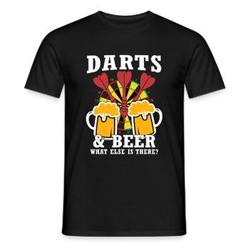 fléchettes et bière - T-shirt homme - noir - Devant - AI Model Male 178 light (178cm)