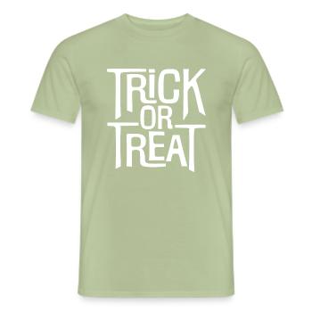 Trick Or Treat - Men's T-Shirt - sage - Front - AI Model Male 178 light (178cm)