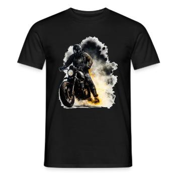 Motorcycle - Men's T-Shirt - black - Front - AI Model Male 178 light (178cm)