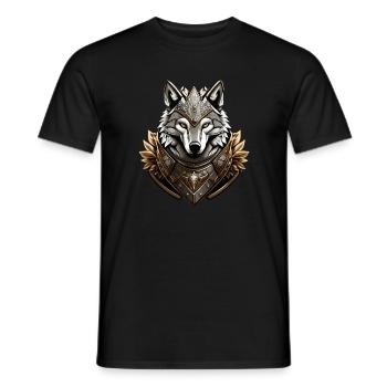 Wolf 4 By Pr3vise - Men's T-Shirt - black - Front - AI Model Male 178 light (178cm)