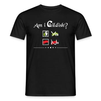 Bin ich kindisch? - Männer T-Shirt - Schwarz - Vorne - AI Model Male 178 light (178cm)