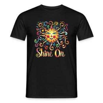 Sonne Mandala Positive Vibes Shine On Sunshine - Männer T-Shirt - Schwarz - Vorne - AI Model Male 178 light (178cm)