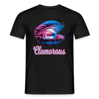 Clamorouse Muschel mit einer Perle Design - Männer T-Shirt - Schwarz - Vorne - AI Model Male 178 light (178cm)