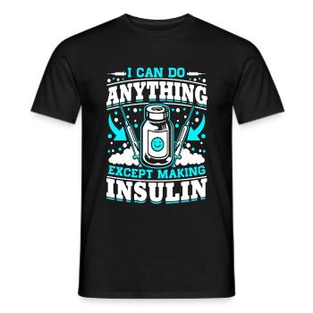 Diabetes I Can Do Anything - Men's T-Shirt - black - Front - AI Model Male 178 light (178cm)