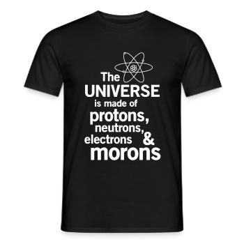 The Universe Is Made Of Protons - Men's T-Shirt - black - Front - AI Model Male 178 light (178cm)