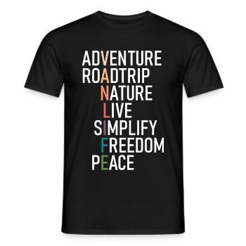 Van Life Aventure Camper - T-shirt homme - noir - Devant - AI Model Male 178 light (178cm)