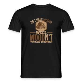 ... WOODn't You Like To Know Board Game Trading - T-shirt homme - noir - Devant - AI Model Male 178 light (178cm)