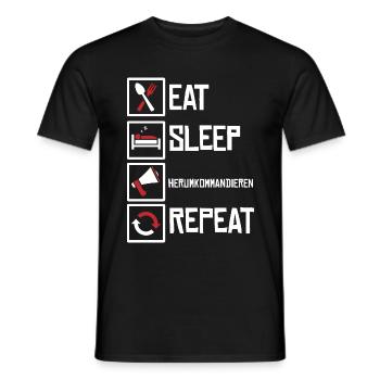 Chef herumkommandieren Geschäftsführer - Männer T-Shirt - Schwarz - Vorne - AI Model Male 178 light (178cm)