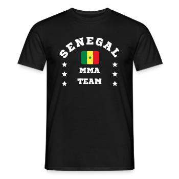 Senegal MMA Team - Men's T-Shirt - black - Front - AI Model Male 178 light (178cm)