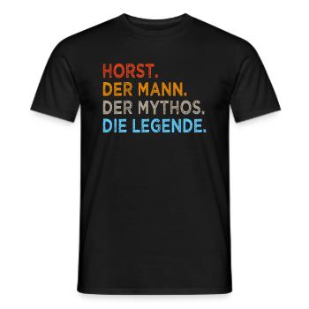 Horst Mann Mythos Legende - Männer T-Shirt - Schwarz - Vorne - AI Model Male 178 light (178cm)