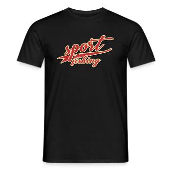sport fishing fish fishing bait fish cup - Men's T-Shirt - black - Front - AI Model Male 178 light (178cm)