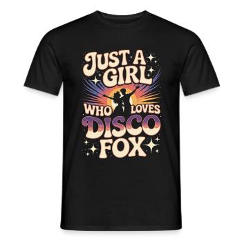 Just a girl who loves Disco Fox - Men's T-Shirt - black - Front - AI Model Male 178 light (178cm)