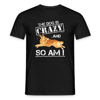 Belgian Shepherd Crazy3 - Men's T-Shirt - black - Front - AI Model Male 178 light (178cm)