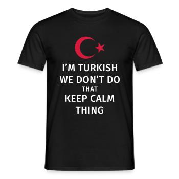 Turquie turk cadeau turc drôle dire - T-shirt homme - noir - Devant - AI Model Male 178 light (178cm)