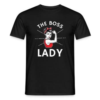 La patronne - T-shirt homme - noir - Devant - AI Model Male 178 light (178cm)