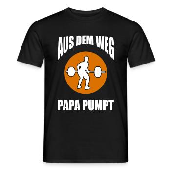 Papa Fitness Geschenk - Männer T-Shirt - Schwarz - Vorne - AI Model Male 178 light (178cm)