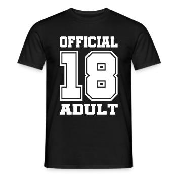 18. Geburtstag 18 Jahre Erwachsen - Männer T-Shirt - Schwarz - Vorne - AI Model Male 178 light (178cm)