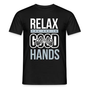 Physiothérapie - T-shirt homme - noir - Devant - AI Model Male 178 light (178cm)