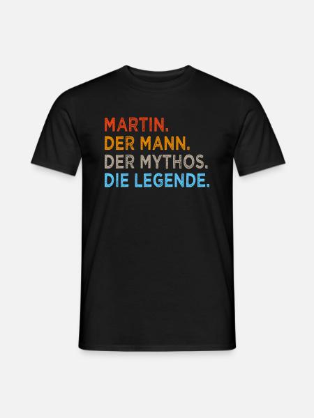 Martin Mann Mythos Legende - Männer T-Shirt - Schwarz