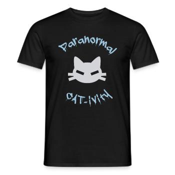 schaurig süße Katze mit lustigem Spruch - Männer T-Shirt - Schwarz - Vorne - AI Model Male 178 light (178cm)