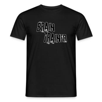 Brain trainer - Men's T-Shirt - black - Front - AI Model Male 178 light (178cm)
