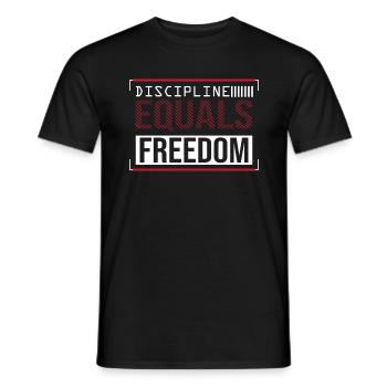 Discipline Freedom - Men's T-Shirt - black - Front - AI Model Male 178 light (178cm)
