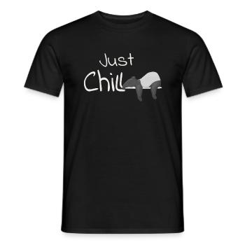Just Chill Tapir Funny Casual Chiller Gift - Men's T-Shirt - black - Front - AI Model Male 178 light (178cm)