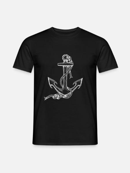 nautic anchor - Männer T-Shirt - Schwarz