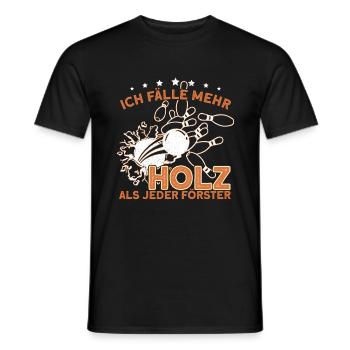 Kegeln Holz Kegelverein Biertrinker Kegel Kegler - Männer T-Shirt - Schwarz - Vorne - AI Model Male 178 light (178cm)