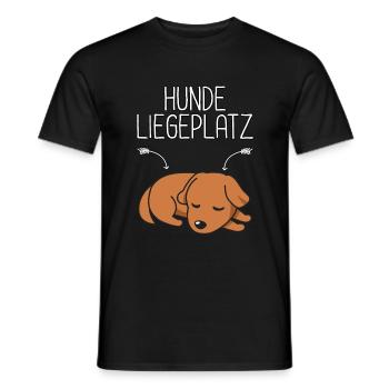 Hund Liegeplatz Hundefan Schlafanzug Hundemotiv - Männer T-Shirt - Schwarz - Vorne - AI Model Male 178 light (178cm)