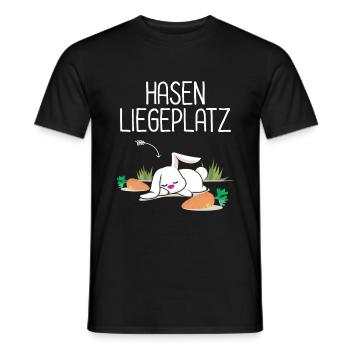 Pyjama Damen Hasenmotiv, Hase platzieren Hasenmama - Männer T-Shirt - Schwarz - Vorne - AI Model Male 178 light (178cm)