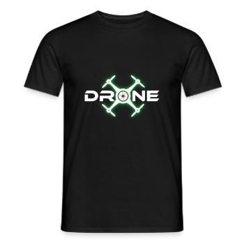 Effet de lueur de pilote de drone - T-shirt homme - noir - Devant - AI Model Male 178 light (178cm)