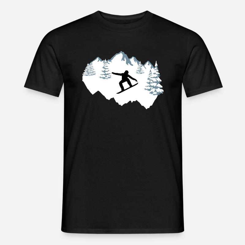 Snowboarder, Snowboarding, Snowboard - Männer T-Shirt - Schwarz