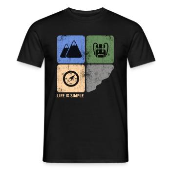 Randonnée en montagne Randonnée sur les crêtes Alpin Bergfex - T-shirt homme - noir - Devant - AI Model Male 178 light (178cm)