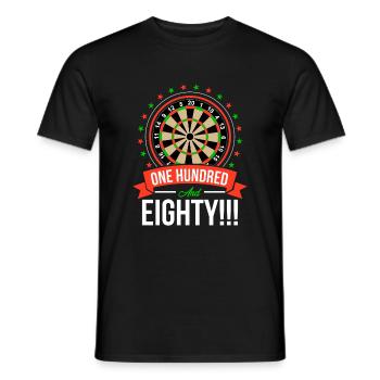 180 Without Hundred And Eighty | Dart Gifts Darts - Men's T-Shirt - black - Front - AI Model Male 178 light (178cm)