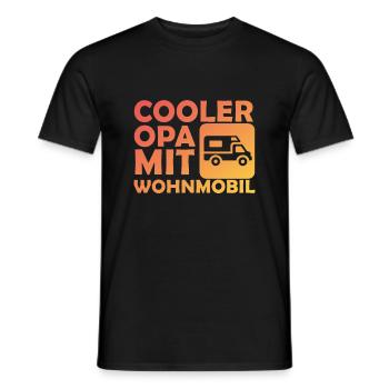 Cooler Opa Mit Wohnmobil Camping Geschenk für Opa - Männer T-Shirt - Schwarz - Vorne - AI Model Male 178 light (178cm)